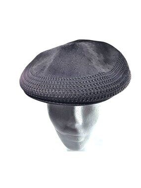 Kangol Tropic 504 Ventair Flat Cap Medium Polyester Blend Brown Gray Hat